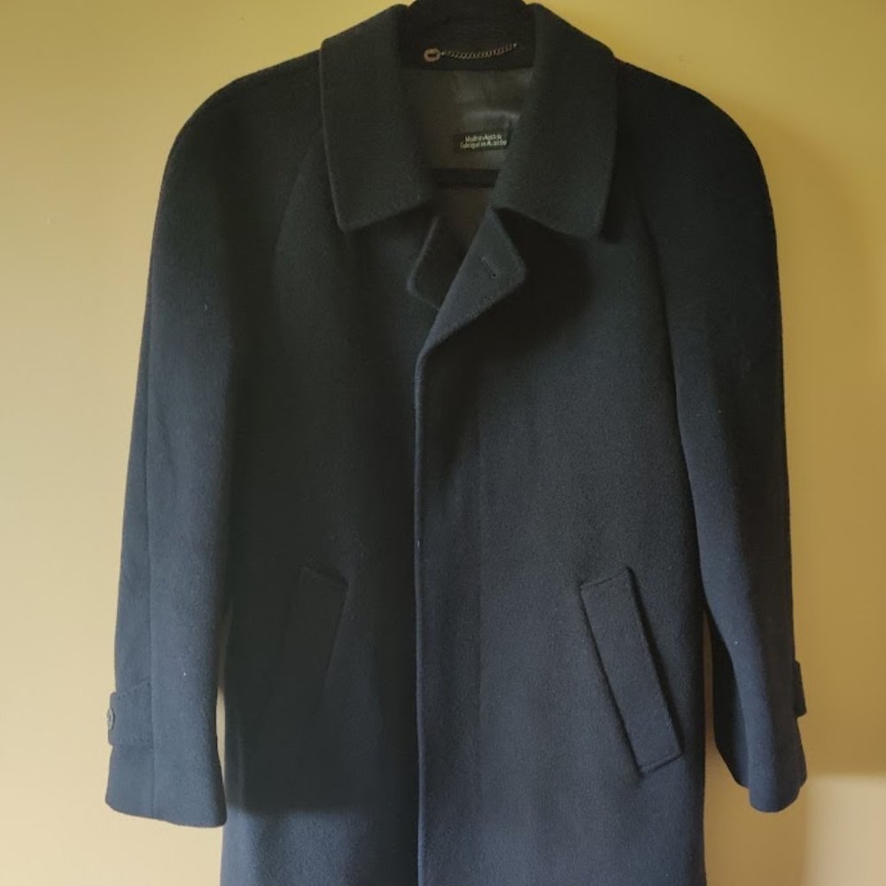 Womens 42 Steinbock Cashmere And Wool Made In Austria Trenchcoat